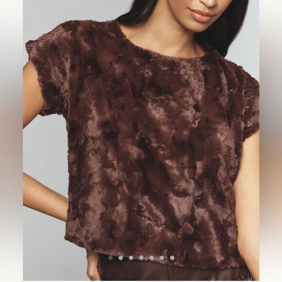 Anthropologie Tops - Maeve Faux- Fur Tee